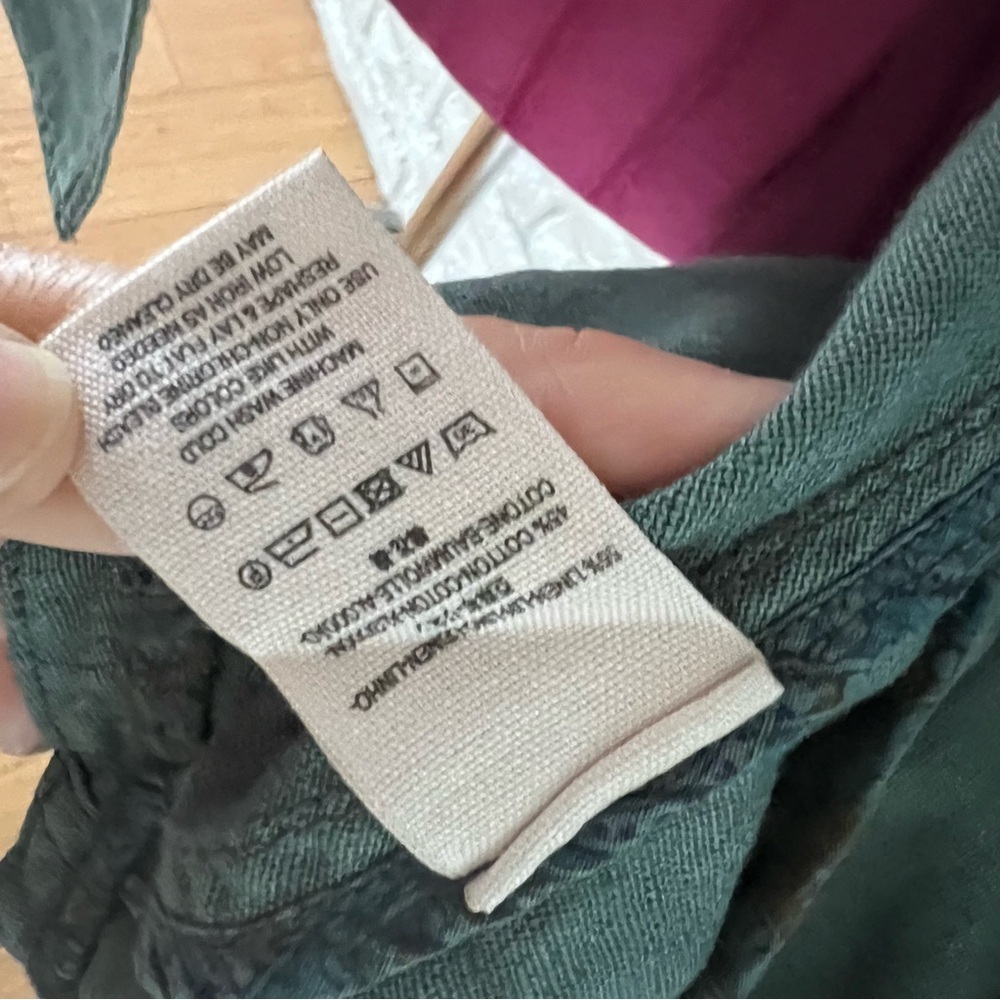 Free People Green Utility Jacket Lightweight Relaxed Fit - Picture 7 of 8